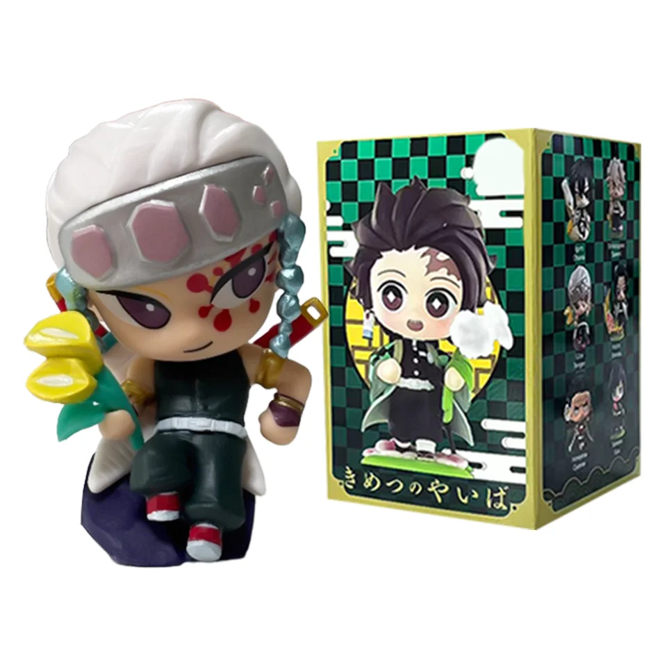 Q-Version Demon Slayer Anime Sitzende Geisterpuppe Tanjiro Nidouzi Inosuke Zenitsu Puppe Actionfigur Spielzeug Weihnachts- und Geburtstagsgeschenk – Detail 16