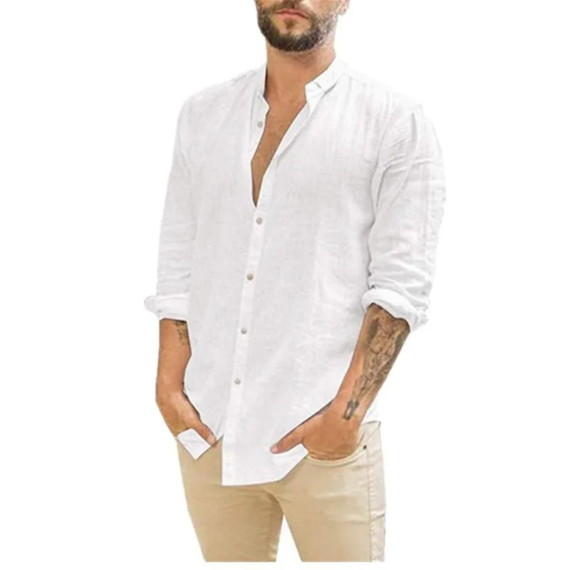 

Мужская облегающая кроя irt European American Sle Color Busin Casual Long Sve из полиэстера для пар, модная летняя тонкая модель
