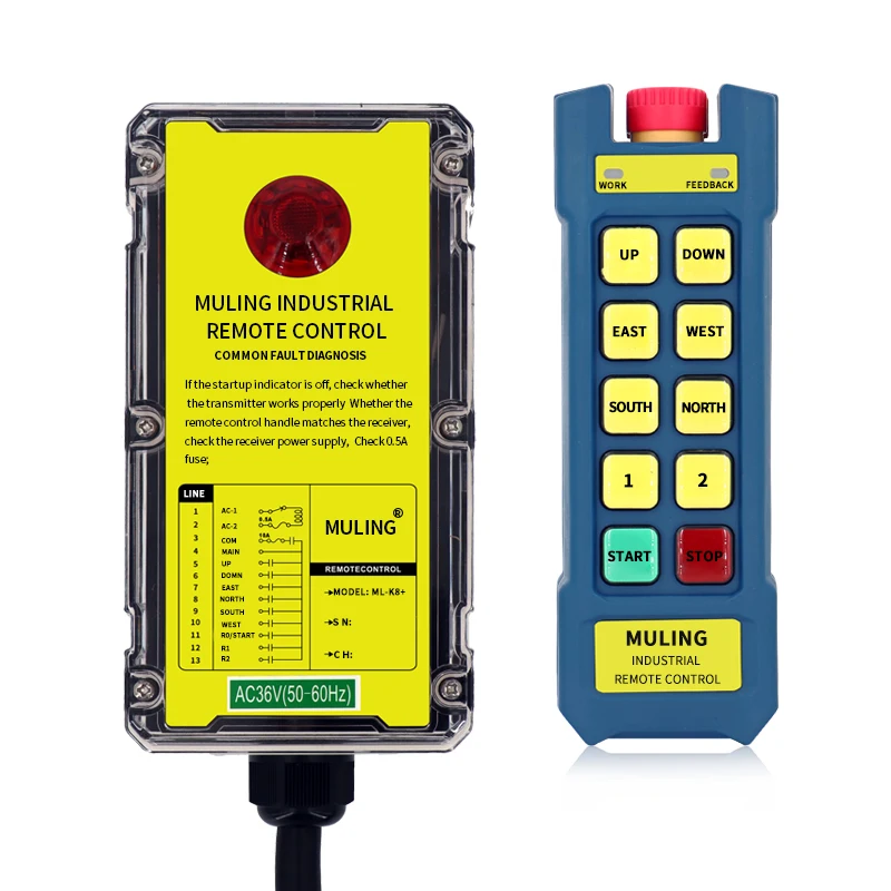 ML-K8+ Ip68 Shipping Fast Crane Remote Control Mobile Wireless Control Remote Control For Mechanical Remote Equipment