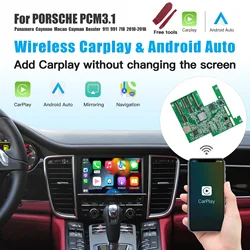 CARABC Drahtlose Carplay Android Auto Passt Für Porsche PCM 3,1 Panamera Cayenne Cayman Macan Boxster 911 991 718 Reverse Kamera