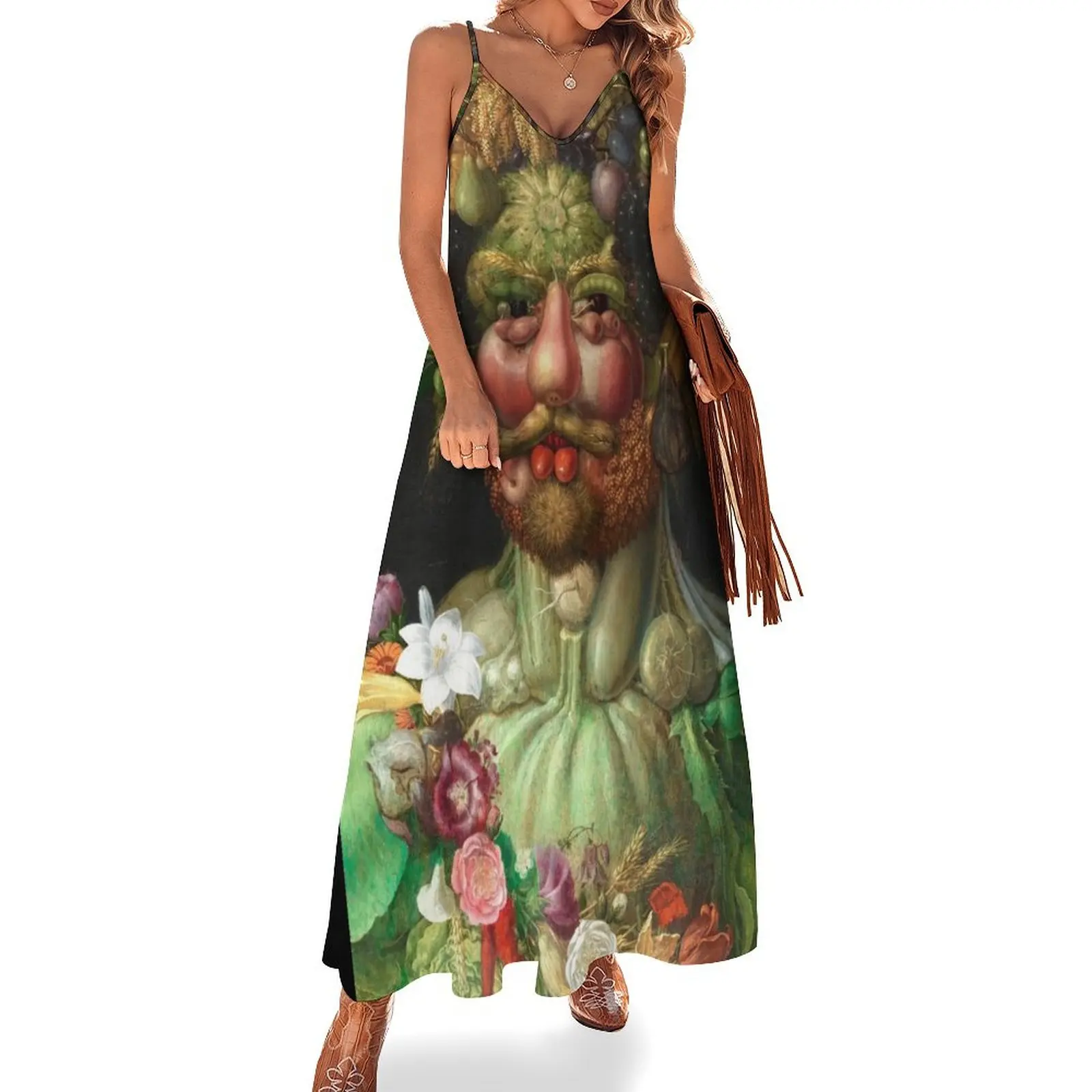 

Rudolf II as Vertumnus by Giuseppe Arcimboldo, 1591 Sleeveless Long Dress summer outfits for women 2025 Dress