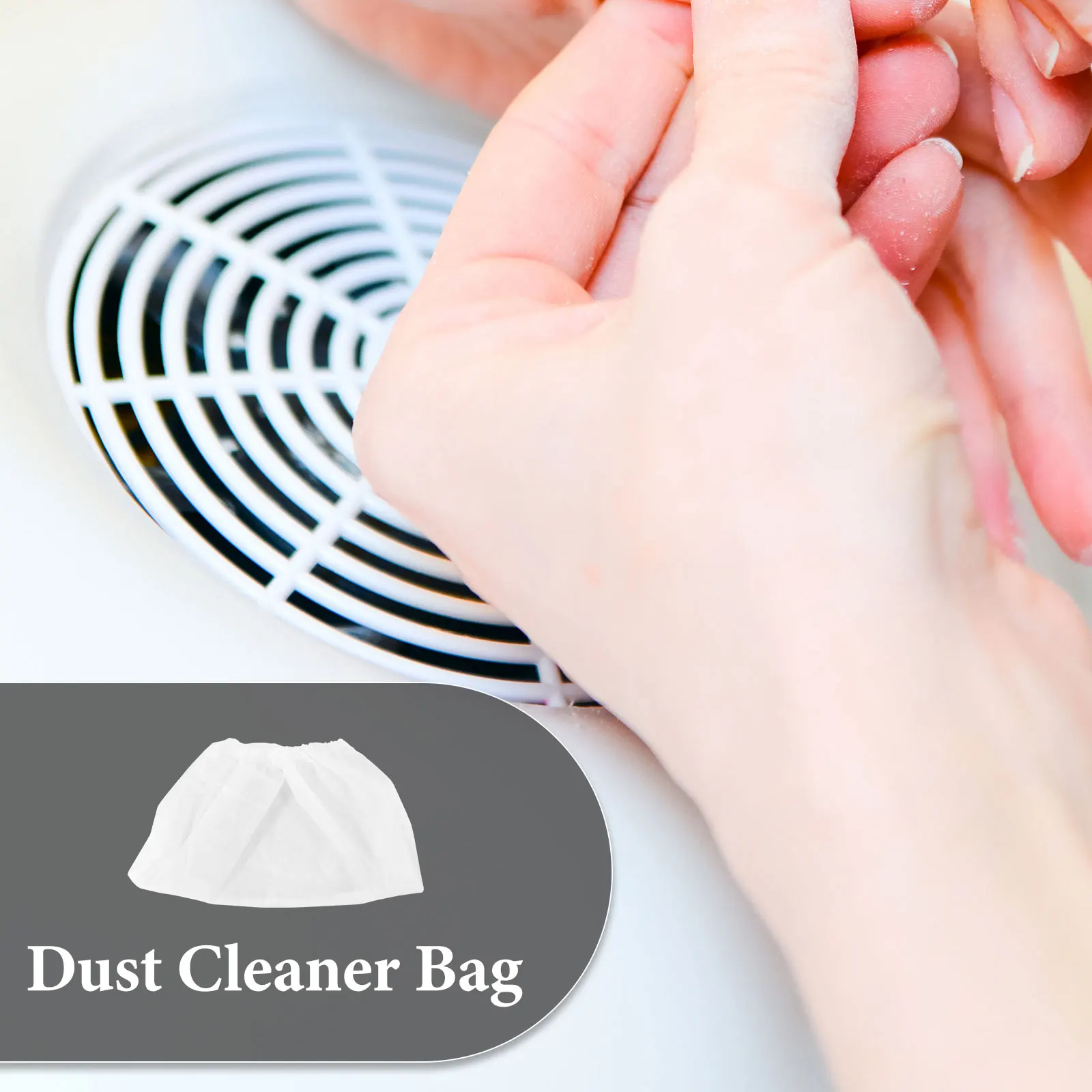 

10 Pcs Nail Vacuum Bags Non-woven Dust Collector For Nails Cleaner Replacement Salon Practical Elastic Band Large Capacity