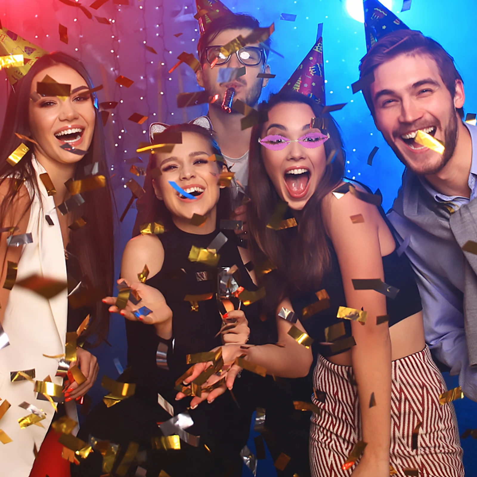 

1Pcs Lip Sunglasses Rimless Creative Funny Lightweight Party Glasses Photo Prop Fashion Eyewear Fashion Sunglasses