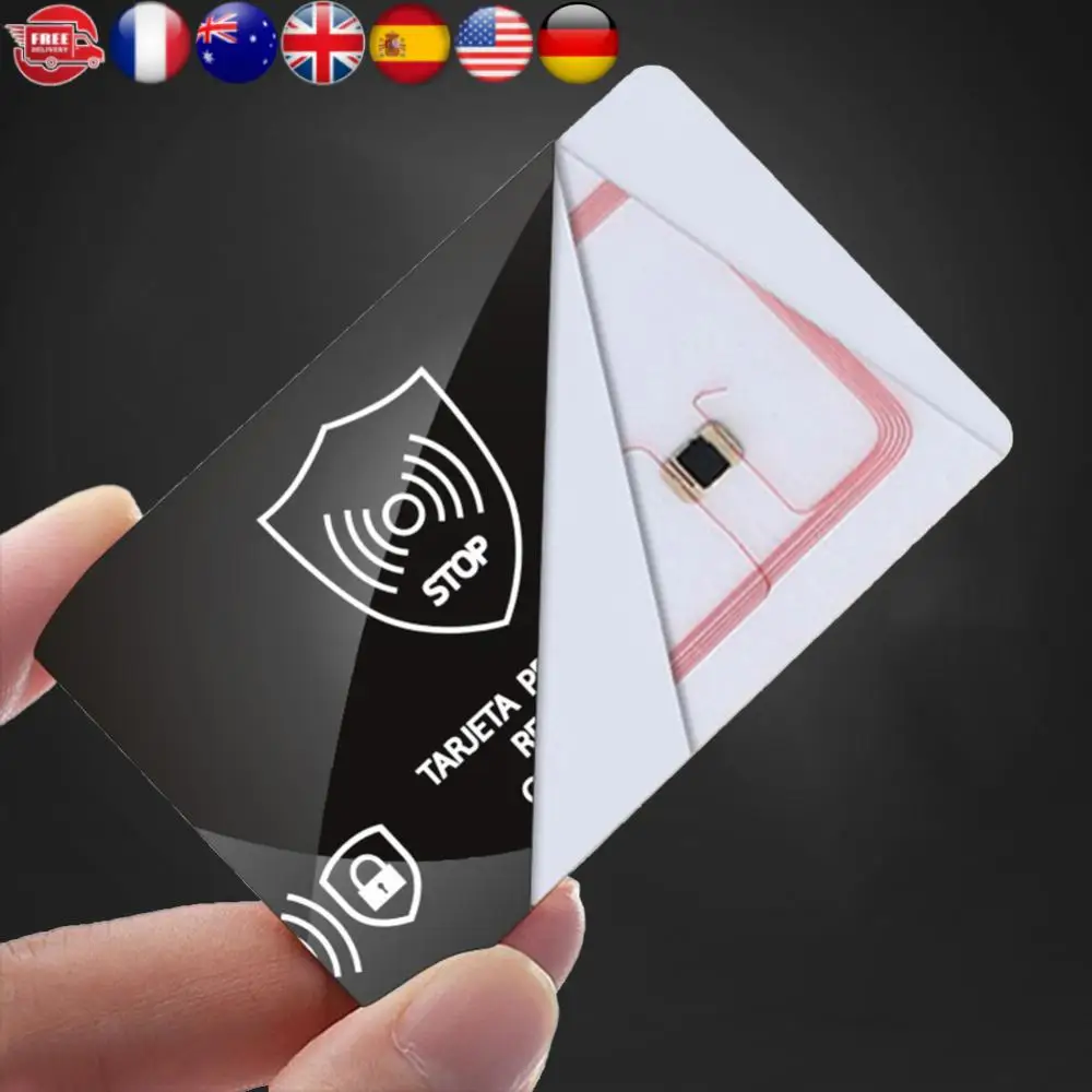 5 قطعة بطاقة حجب تتفاعل بطاقة واحدة تحمي المحفظة كاملة بطاقة حجب إشارة NFC رقيقة جدا لمحفظة جواز السفر