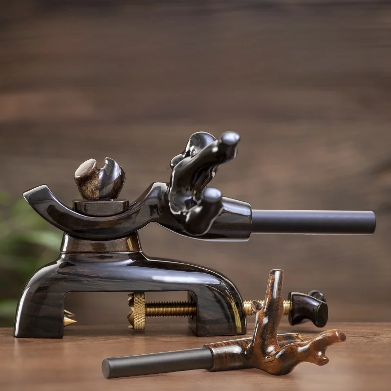 Bla سحب خشبي ربط قضيب حامل مجموعة الخشب الحقيقي ربط قضيب Braet اليدوية الخشب حامل القطب Linnhue في الهواء الطلق كام والعتاد