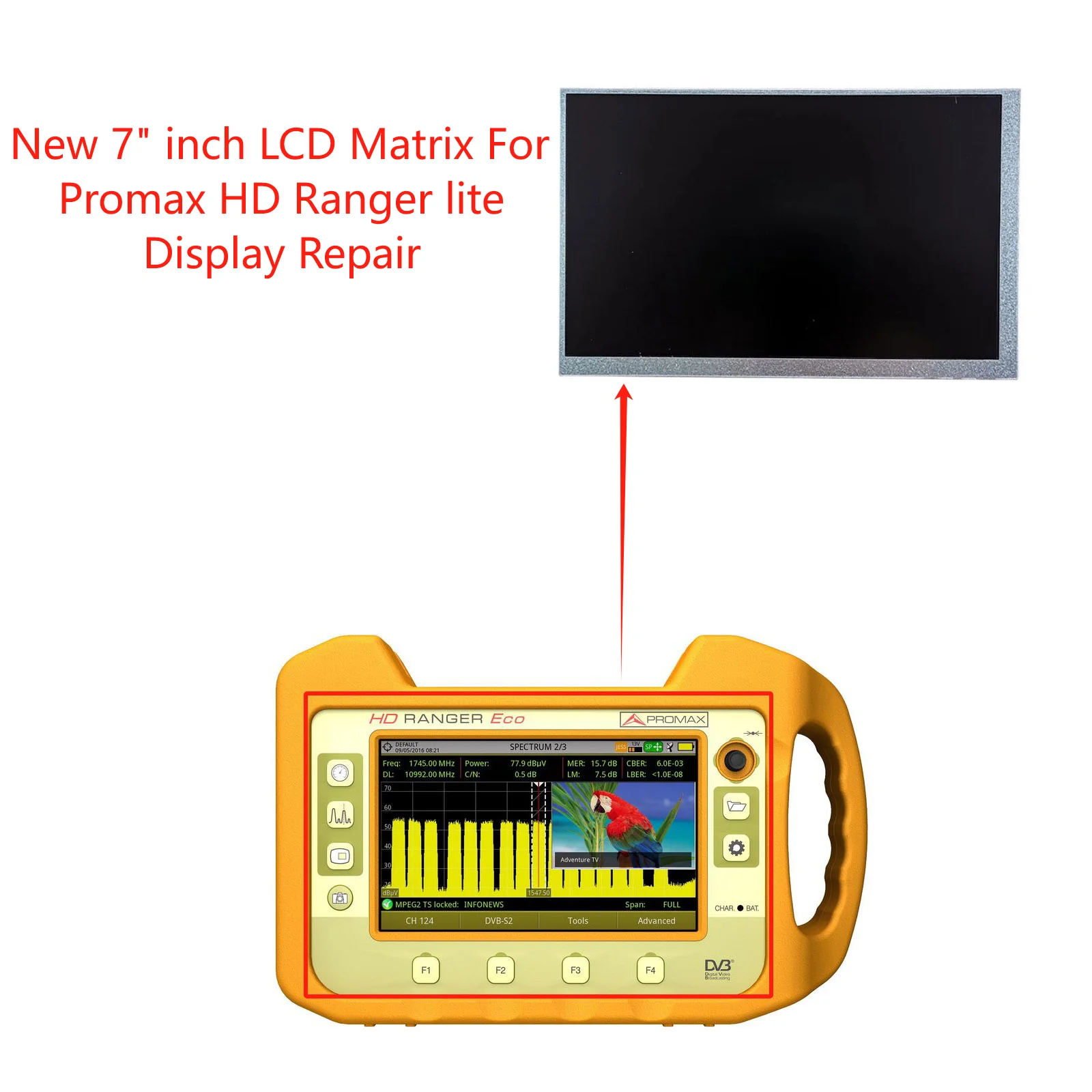 new-7-inch-lcd-matrix-forpromax-hd-ranger-lite-display-repair