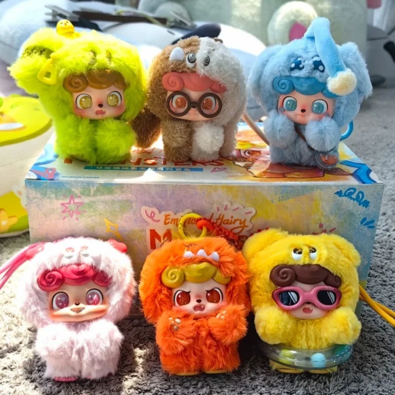 

Подлинная серия Q.Kid Emotional Hairy Monsters, слепая коробка, милое виниловое лицо, плюшевая кукла, сумка, подвеска, декор, орнамент, сюрприз, подарок для девочки