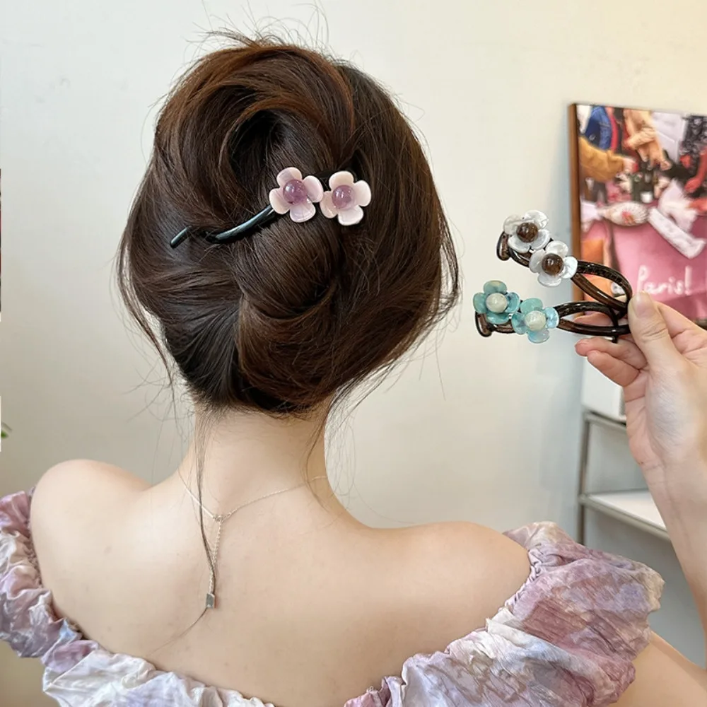 Creativity No Slip Hair Clips Flowers Hair Sticks Grab Clip Hair Accessories Shark Clip Hairpins For Women