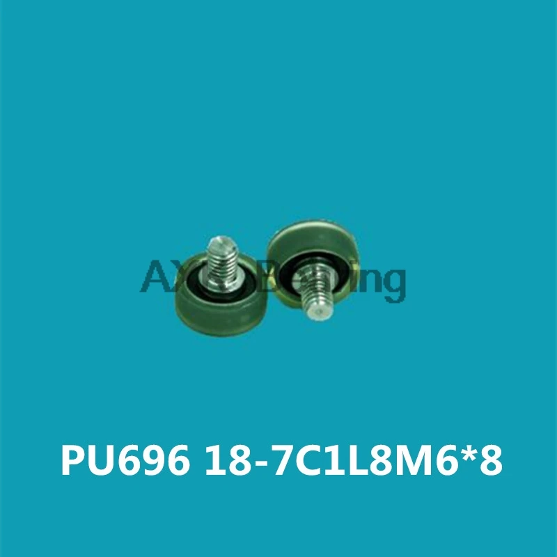 PU 696 Screw Pulley Bearing 6*18*7 mm ( 1 PC) Doors and Windows Roller Mute Wheel PU696 + M6*8 Engineered Plastic Bearings