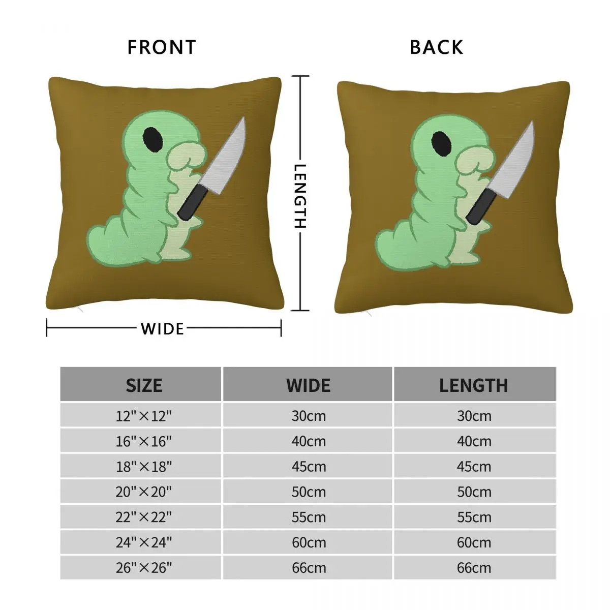 Hollow Knight Grub With A Knife Square Pillowcase Pillow Cover Polyester Cushion Zip Comfort Throw Pillow for Home Living Room