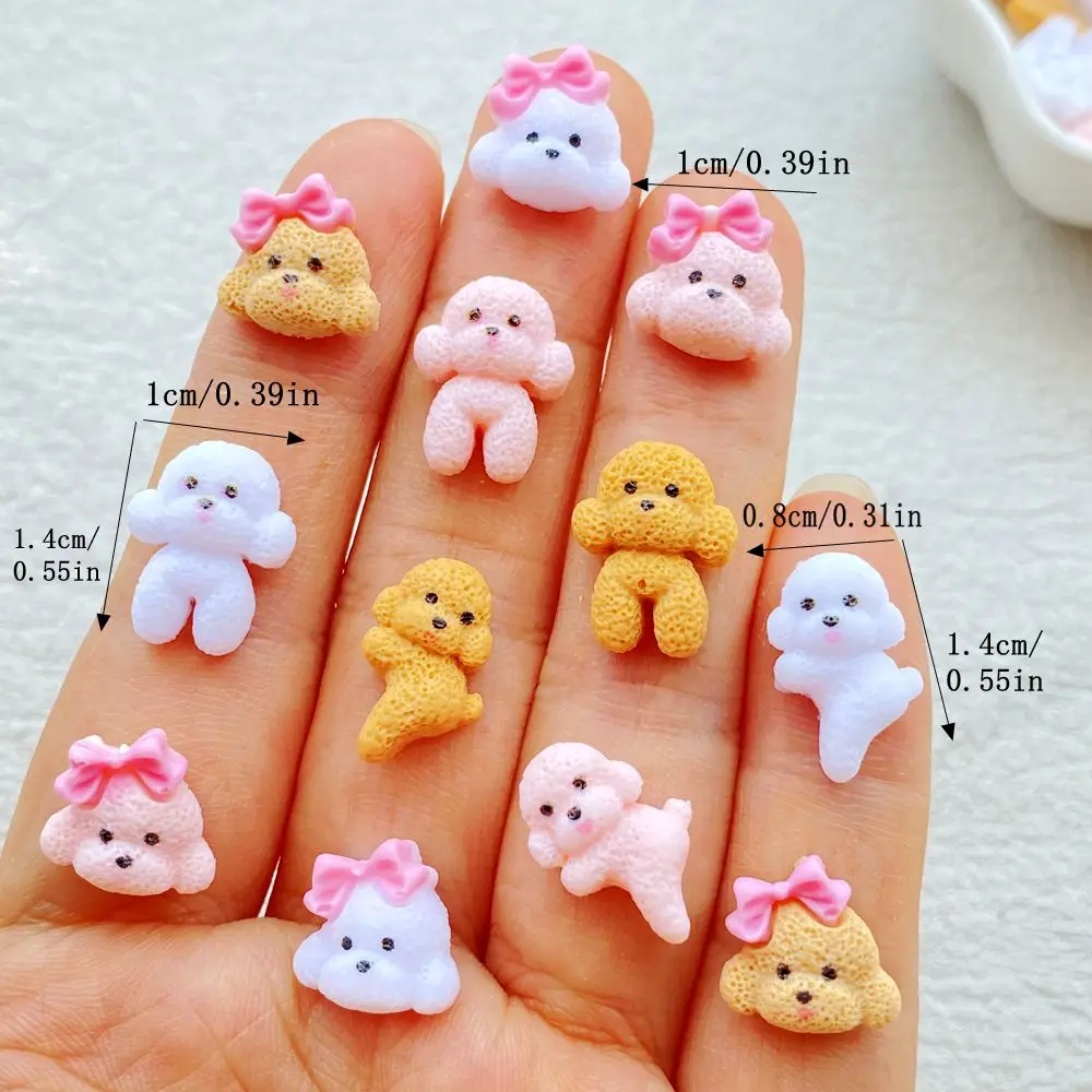 30Pcs Mixed Cartoon Puppy Resin Charms Cute Mini 3D Flatback Ornaments DIY Nail Art Decorations Jewelry Making Accessories