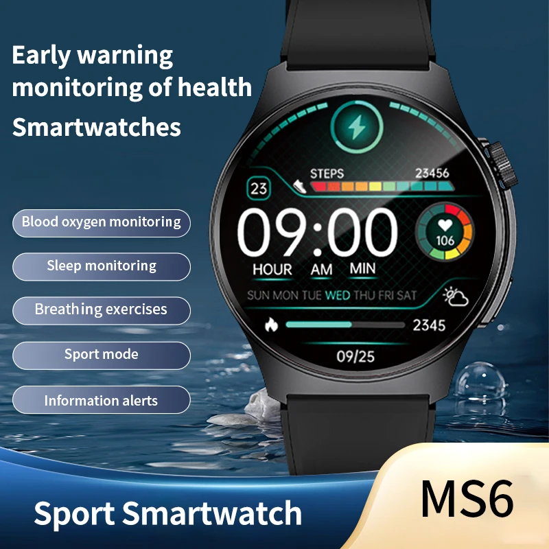 Смарт-часы YERSIDA MS6 с экраном высокого разрешения, Bluetooth 5,4