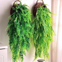 160/80cm Artificial Plant Ivy Garland Persian Grass Fern Leaves Vines Wall Hanging Garlands for Wedding Party Home Garden Decor
