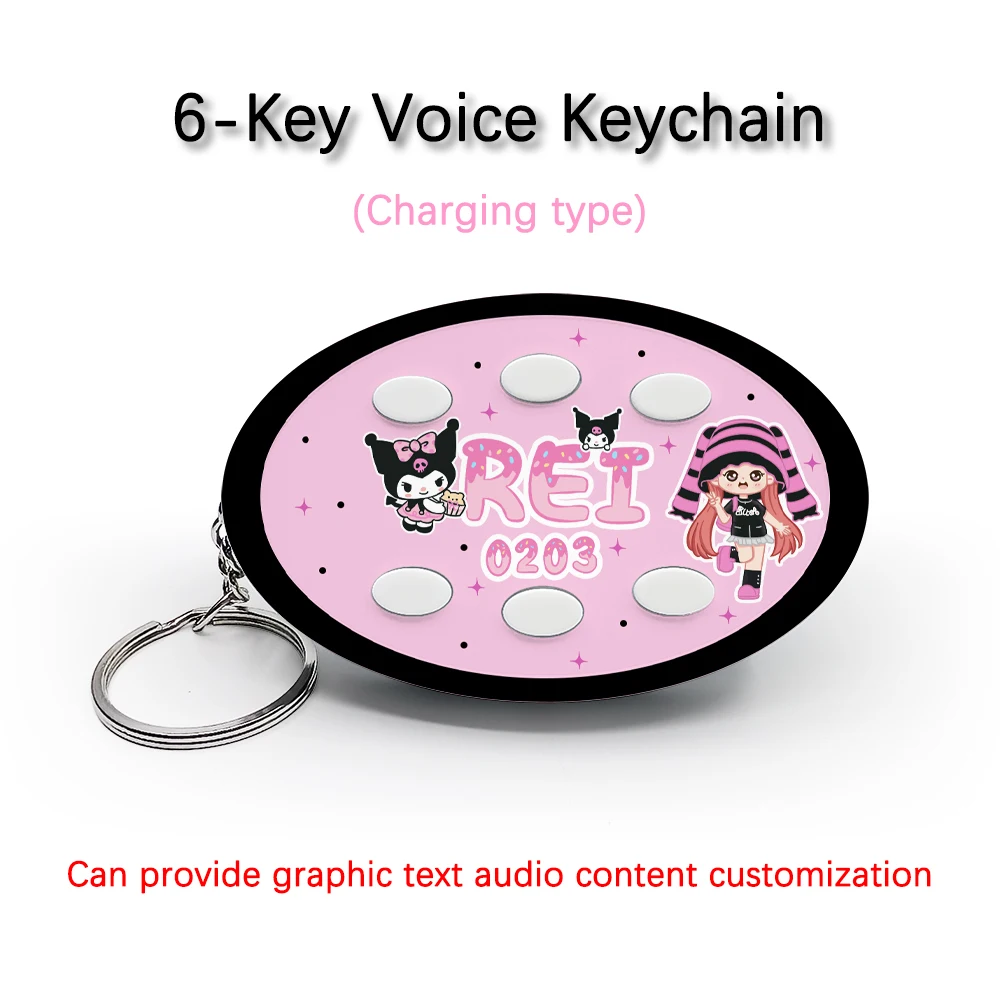 

Creative Voice Keyring For IVE Member Naoi REI Hyunseo 6-Key Audio Picture Customization Rechargeable Type Keychain Pendant Gift