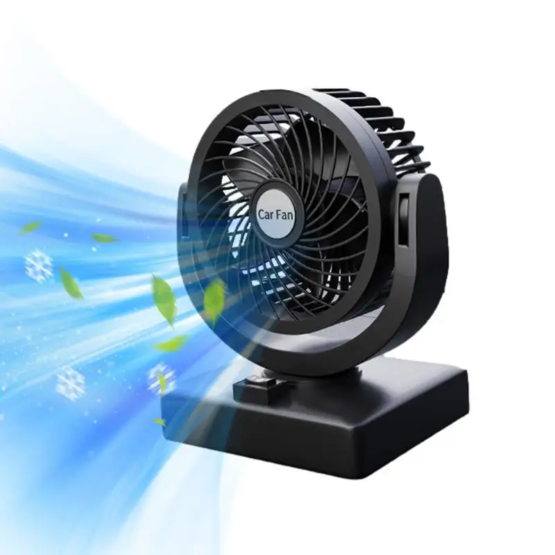 Automotive Portable Mini Desk Fan 360 Degree Rotating USB Fan Vehicle Single Head Cooling Fan Brushless Motor Low Noise Auto Fan