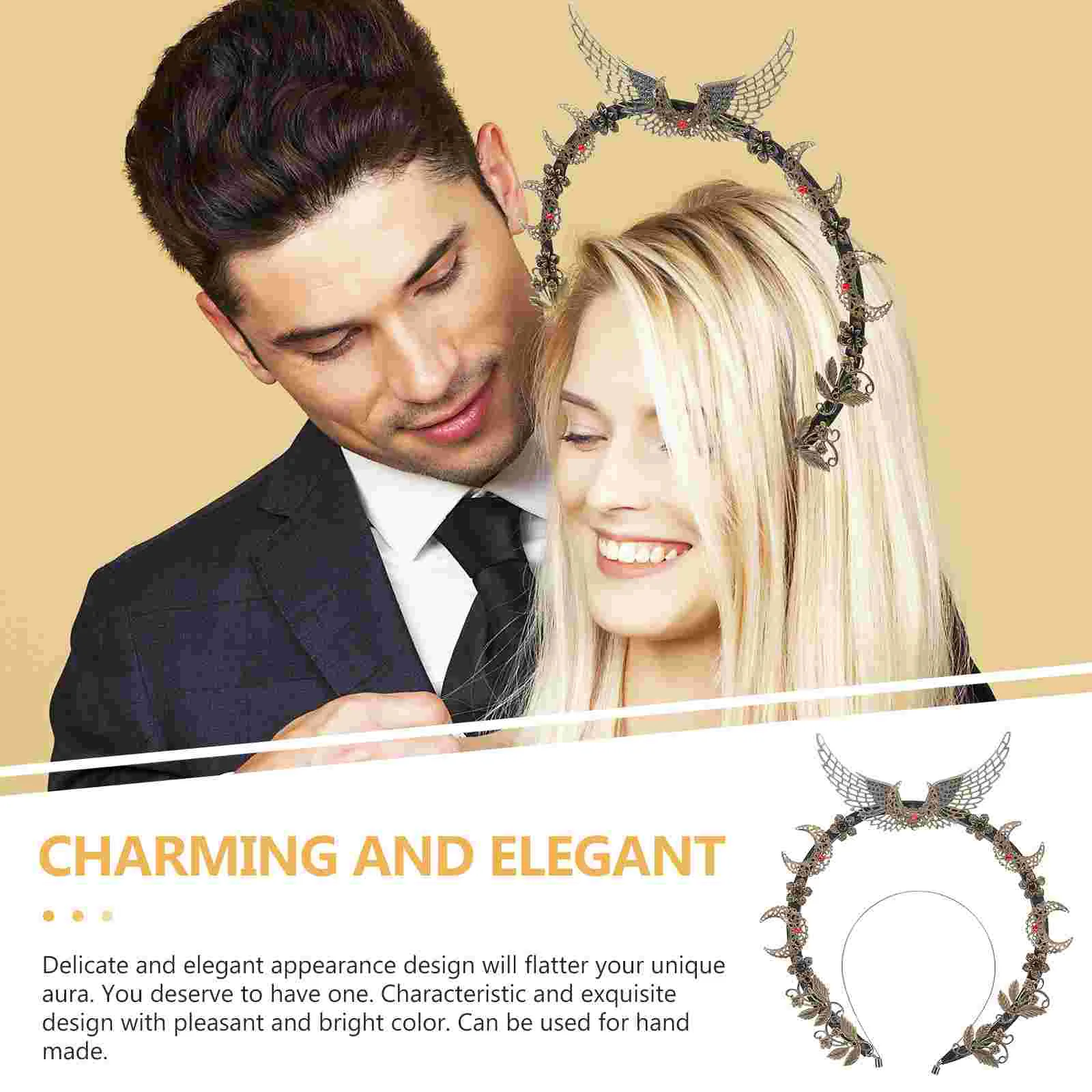 Our Lady's Headband Elegant Decorative Hair Hoop Bands Grace Metal Party Headdress Miss Ties