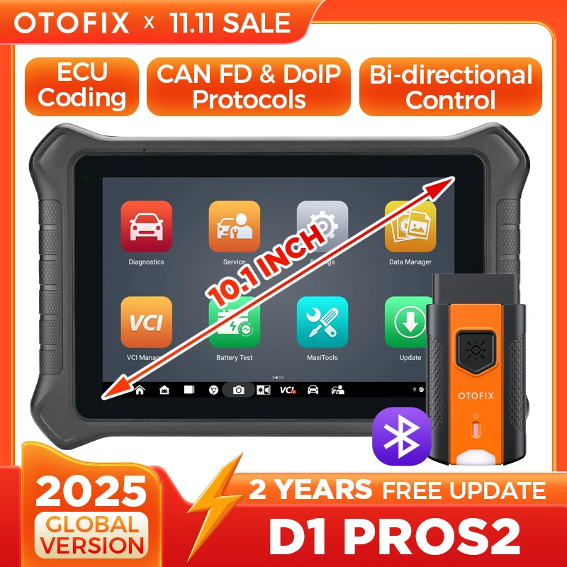 OTOFIX D1 PROS2 bidirectionele scantool ECU-codering Automotive diagnostische scanner 2 jaar gratis update FCA Renault SGW CANFD DoIP