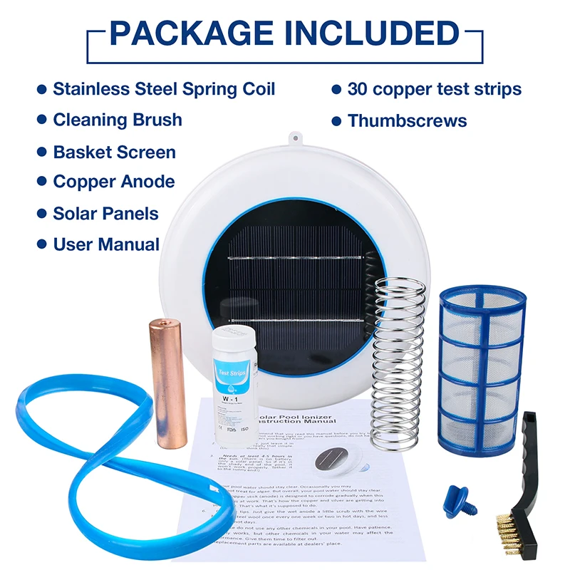 Imagem -02 - Solar Piscina Purificador de Água Piscina Ionizador Cobre Prata Ion Processador de Água Algas Remoção e Desinfecção