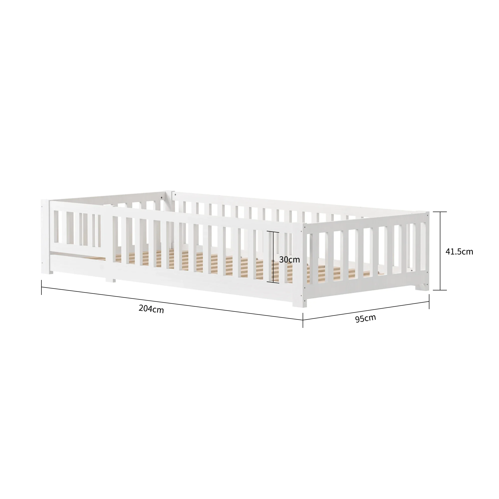 -For Children's Bed Fall Protection Slatted Frame Convertible Crib Bedroom Cuna Para Bebe De Madera Children's Furniture&