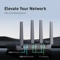 GL.iNet Flint 2 (GL-MT6000) home and office router, 8-Stream Wi-Fi 6 technology,OpenWrt,2.5G Ethernet ports,Parental control 4