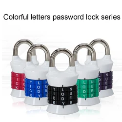 4 Digital Letter Password Locker Password Lock GYM Padlock Cadenas Code Secret Chamber Escape Game No Key Creative Padlock