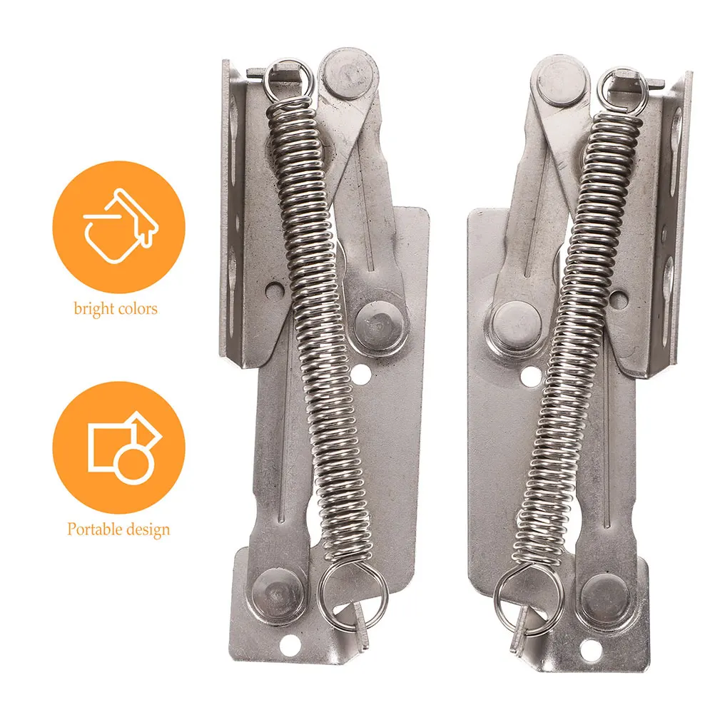 

2 Pair Hinge Cabinet Door Lid Support Hinge Reliable Springs Sofa Folding Mechanism Self Closing Lift Top Hardware
