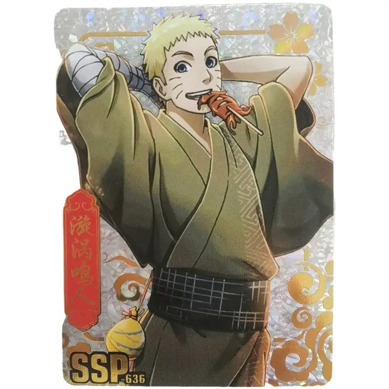 Naruto Ssp Series Uchiha Madara Uzumaki Naruto Anime Characters Bronzing Collection Flash Card Cartoon Toys Christmas Gift