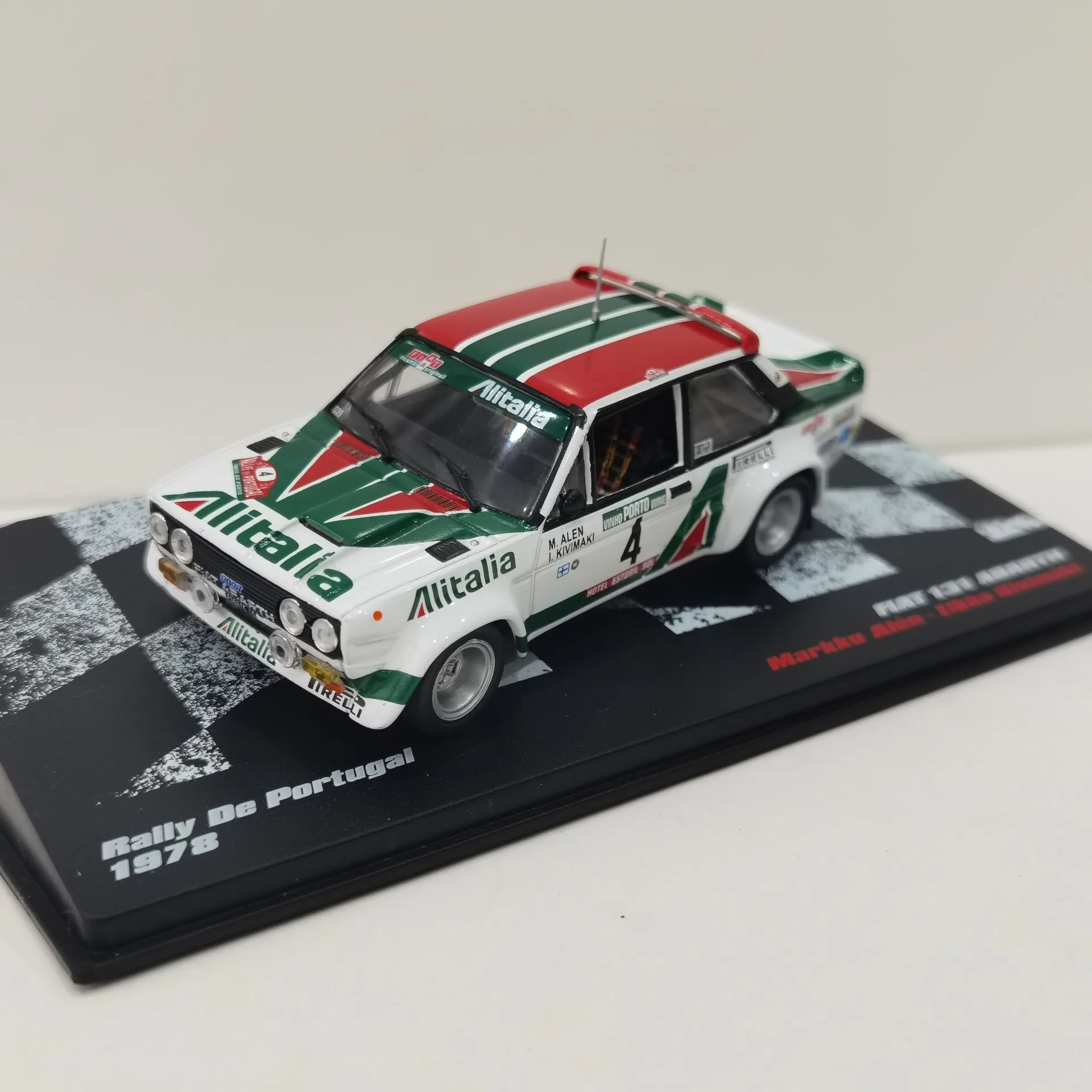 

Литье под давлением DEA масштаб 1/34, FIAT 131 ABARTH # 4 1978 модель автомобиля из сплава, Коллекционная игрушка, подарок, сувенир, витрина, орнамент