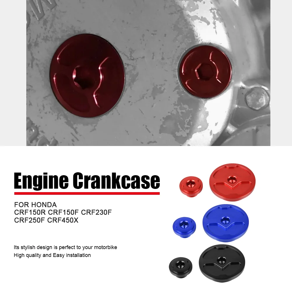 Engine Crankcase Cover Straight Screw For HONDA CRF150R CRF150F CRF230F CRF250F CRF450R CRF450X CRF250R XR250 XR400 Cap Plug