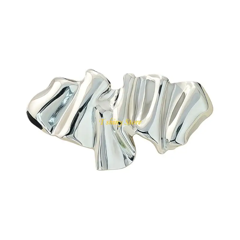 N58F Elegant Ruffled Angel Pin for Fashion Enthusiasts Sturdy Stainless Steel Material