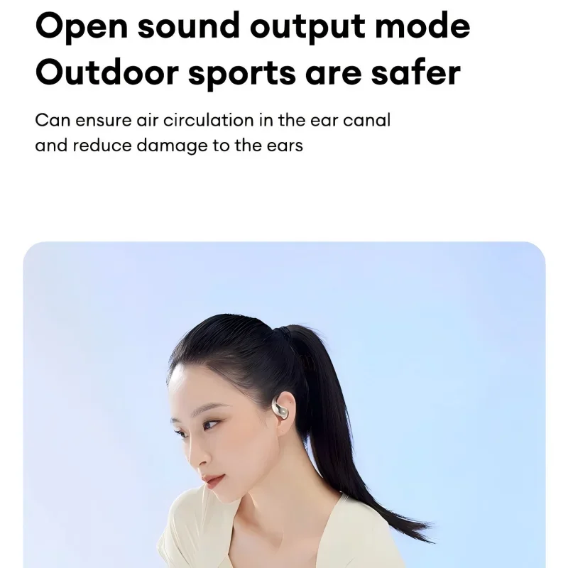 หูฟัง QINO K59 แบบเปิดหู บลูทูธ 6.0 หูฟังไร้สายพร้อม ENC ตัดเสียงรบกวน ชุดหูฟังสำหรับเล่นเกมและกีฬา สำหรับออกกำลังกายและวิ่ง