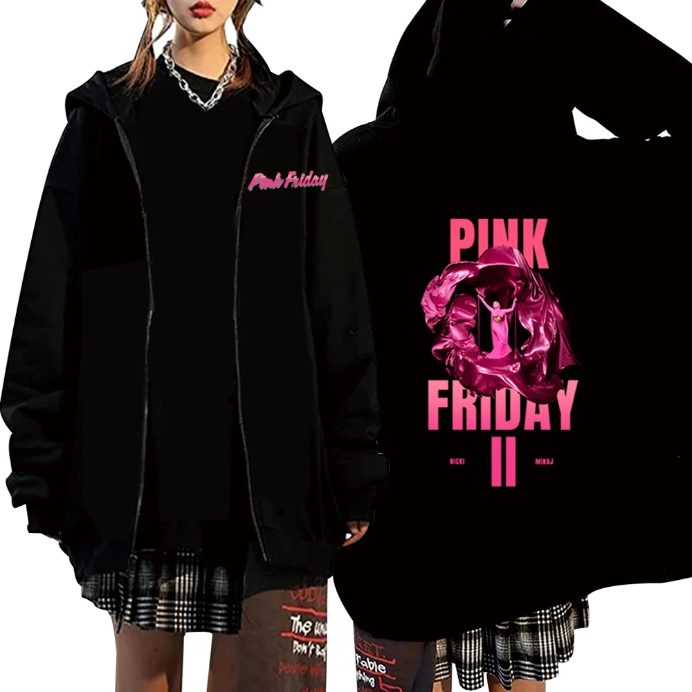 Hot Nicki Minaj Hoodies Pink Friday 2 Album Gag City Hoodies Zip Up Hoodie Y2K Coat Gift Dropshipping