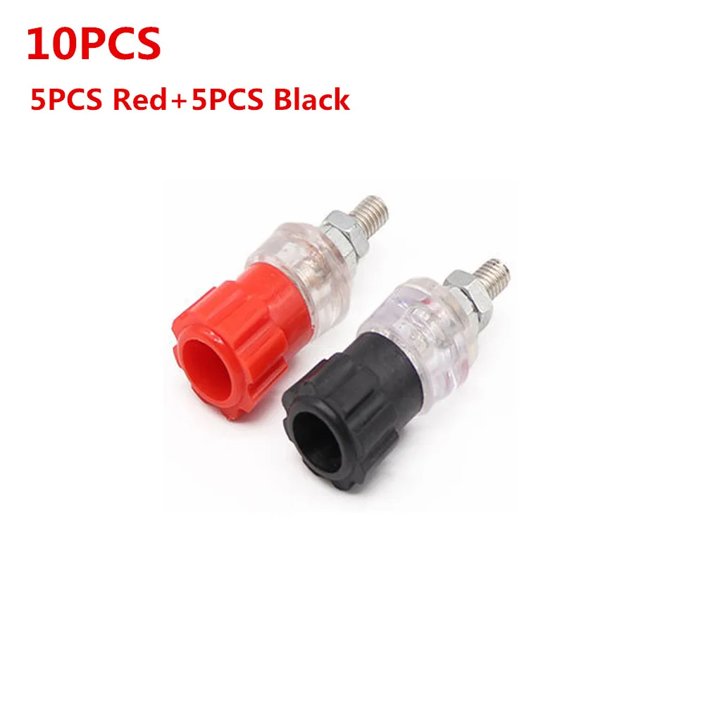 

10Pcs Terminal Binding Posts Amplifier Speaker Binding Post Connector 900 3mm Terminal Post Welder Inverter Connector Red Black