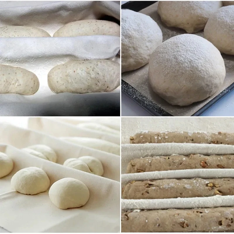 Holaroom Fermented Linen Cloth Dough Bakers Pans Proving Bread Baguette Flax Cloth Baking Mat Pastry Baking Kitchen Tools