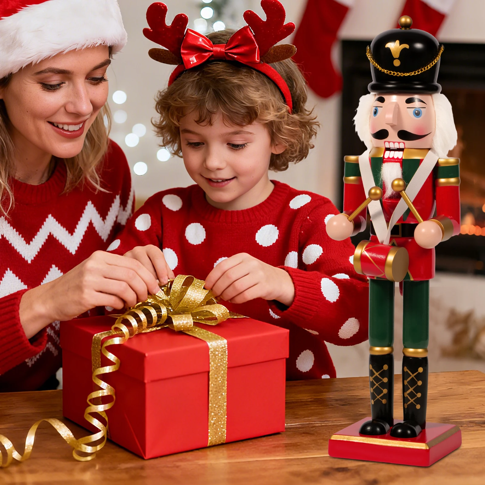 Houten notenkraker marionet kerst soldaat ornament & desktop decor