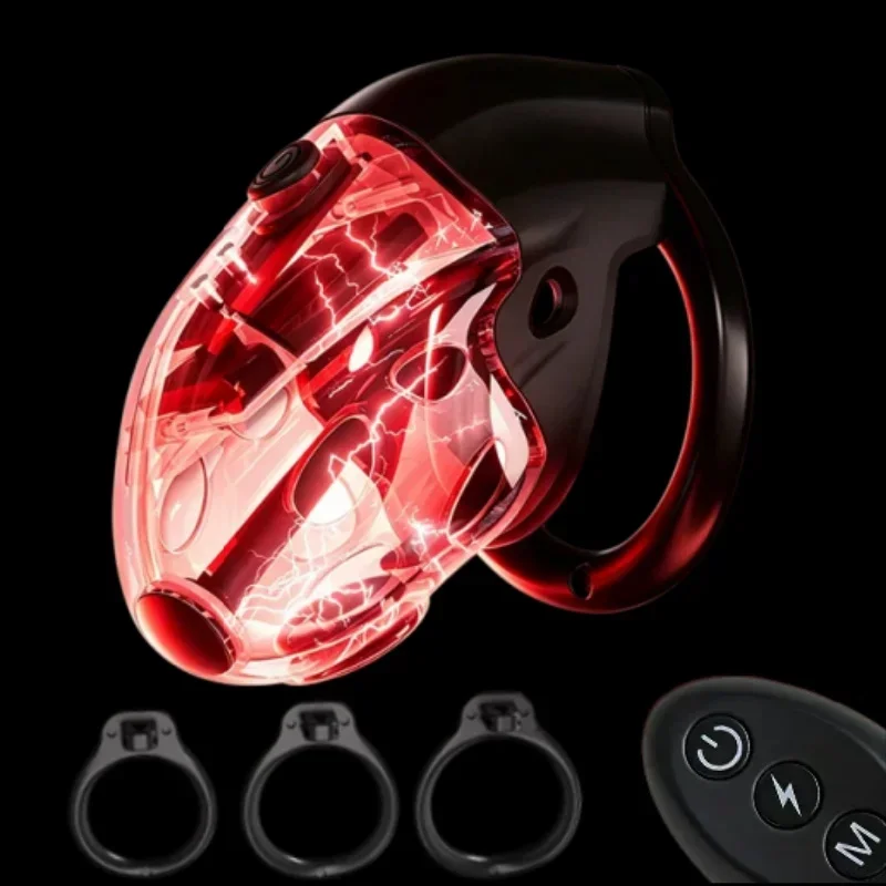 Vibration chastity cage male chastity device rooster cage remote control penis cage adult male sports toy