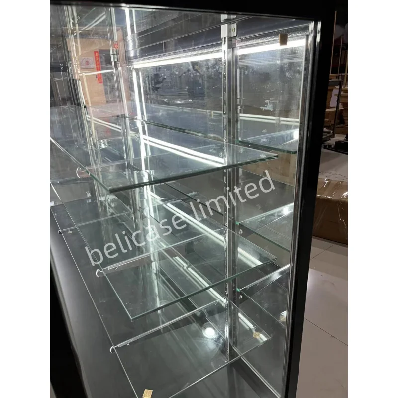 Imagem -05 - Loja de Varejo Display Showcase com Luzes Led Vitrine Personalizada Conveniência Store Glass Armário Bloqueável 6ft