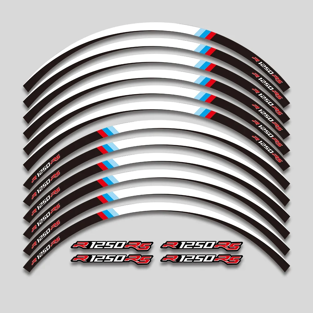 High quality motorcycle wheel decals waterproof Reflective stickers rim stripes FOR BMW R1250RS r1250rs 1250 RS