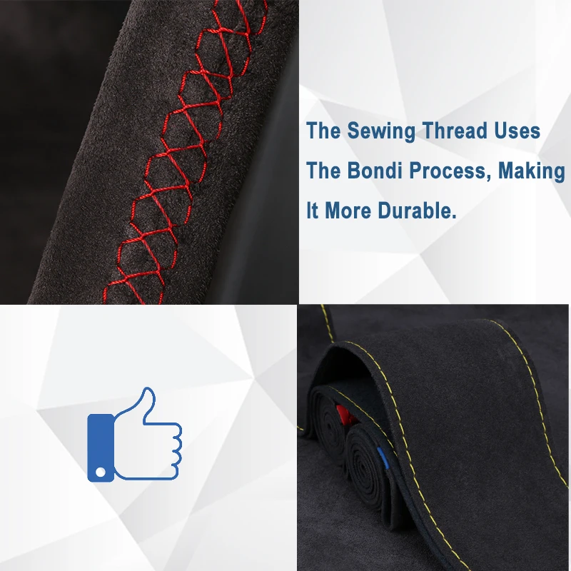 لتقوم بها بنفسك غطاء عجلة توجيه سيارة لرينو كليو 2 توينغو 2 داسيا سانديرو 2001-2014 زلة جلد الغزال غطاء توجيه السيارات