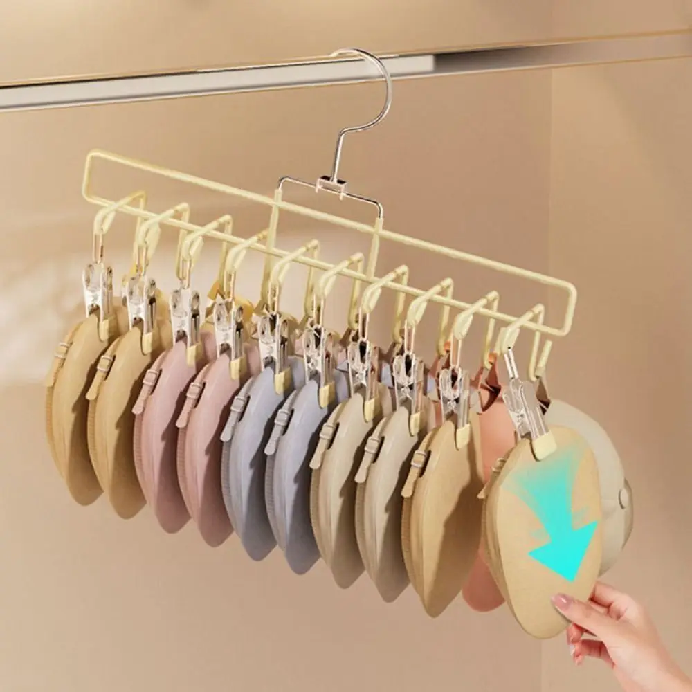 

10 Clips Baseball Hat Organizer Rack Hanging Portable Peaked Cap Storage Holder Non-Slip Saving Space Towel Hanger Clip Closet