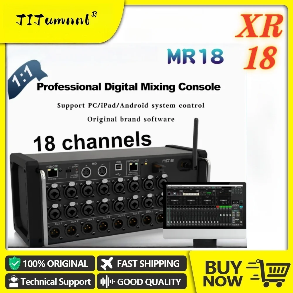 Consola de mezclas digital profesional MR/XR18, consola de grabación y mezcla, mezclador digital, consola de grabación multipista de audio en vivo