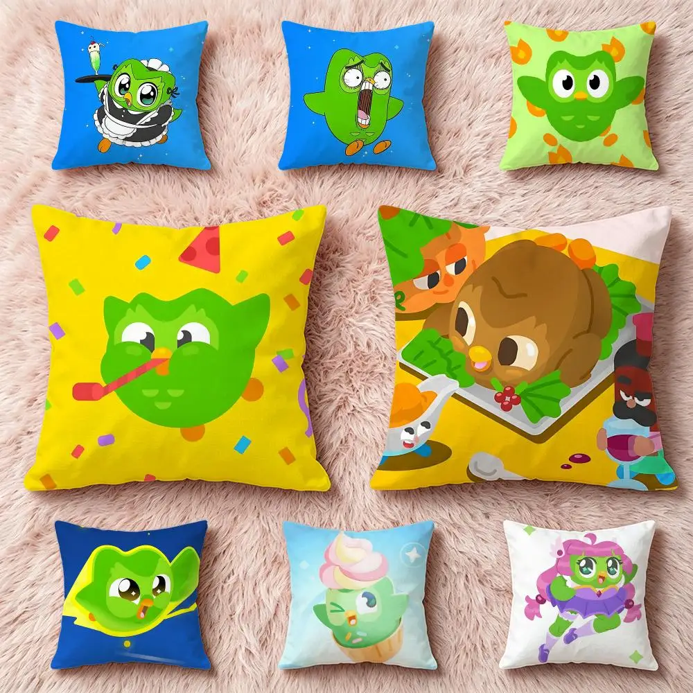 Ip‑DuolingoS Cushion Cover Pillow Multi‑size Short Plush Pillow Cute Simple Style For Living Room Bedroom Birthday Gift