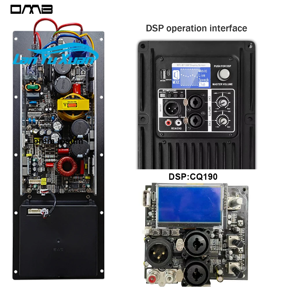 

2026 Professional 400W 2 Active 2 Channel Class D Digital Audio Line Array Power Board Active Speaker Amplifier Module with DSP
