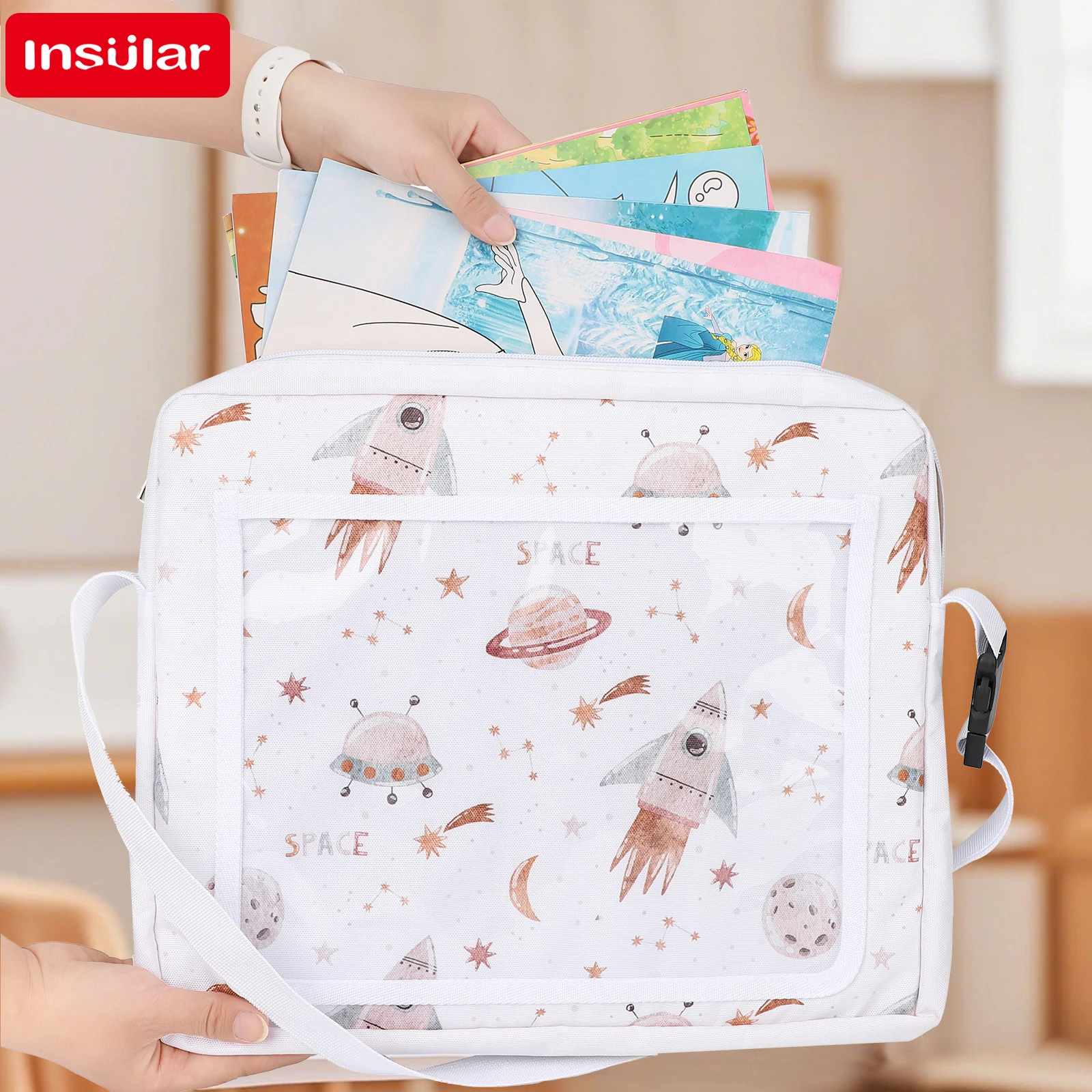 INSULAR 자동차 좌석 트레이 쓰기 보드 어린이 여행 트레이 장난감 보관 가방 태블릿 컴퓨터 고정 가방 어린이 드로잉 보드 휴대용