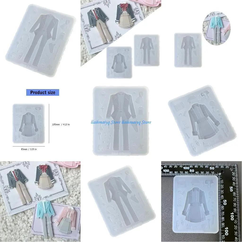 

573B Flexible Silicone Mould High School Uniforms Accessory Mold Jewelry Making Mold
