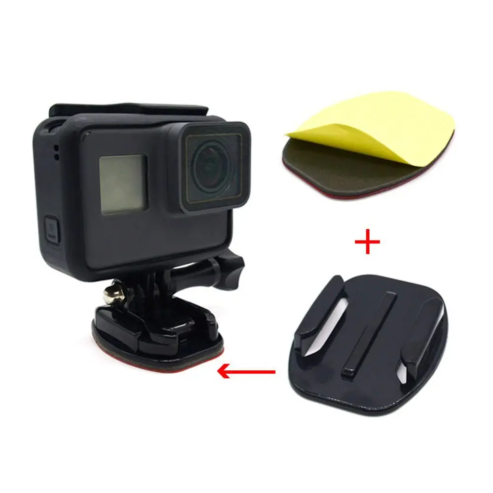 1 Set Adhesive Sticker Pad Flat Curved Mounts For GoPro Hero Xiaomi Yi 4K Camera