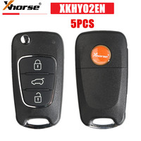 5PCS/LOT Xhorse XKHY02EN Wire Remote Key for Hyundai Flip 3 Buttons (English Version) Working with VVDI MINI Key Tool