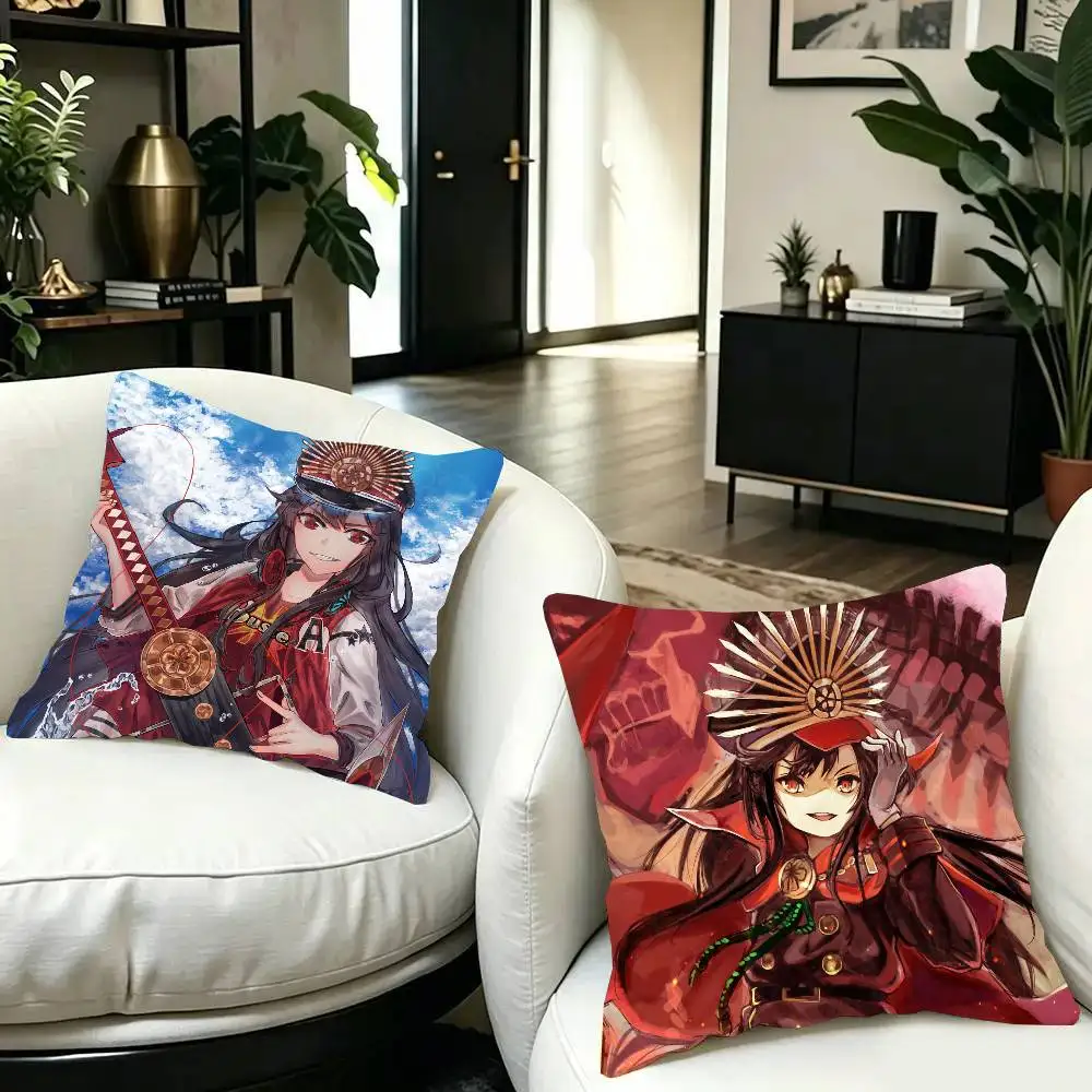 Oda Nobunaga Anime F-fate Pillow Case Fashion Square Pillowcase Bedroom Sofa Room Ins Decoration Leisure