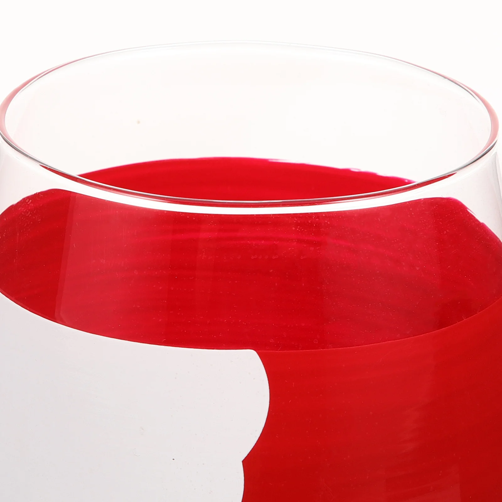 

Handled Glass Christmas Cup 400Ml Fine Workmanship Multi-Purpose Beverage Mug for Home Office Holiday Party Use