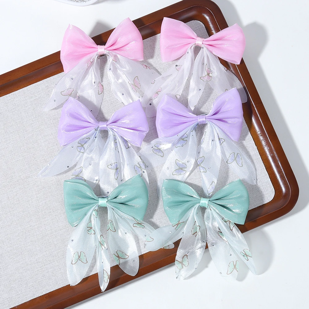 6-teiliges Set Mädchen-Haarspangen mit Schleife, Partydekoration, Schleifenclips, Lieblings-Haaraccessoire für Kinder, Babys und Teenager – Detail 7